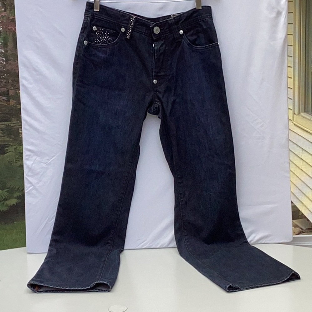Preloved Hugo Boss Handcrafted jeans. Dark wash with button fly.